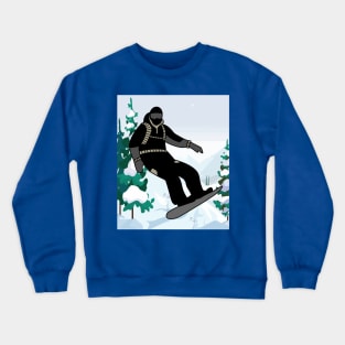 Skier Snow Mountains Extreme Sport Crewneck Sweatshirt